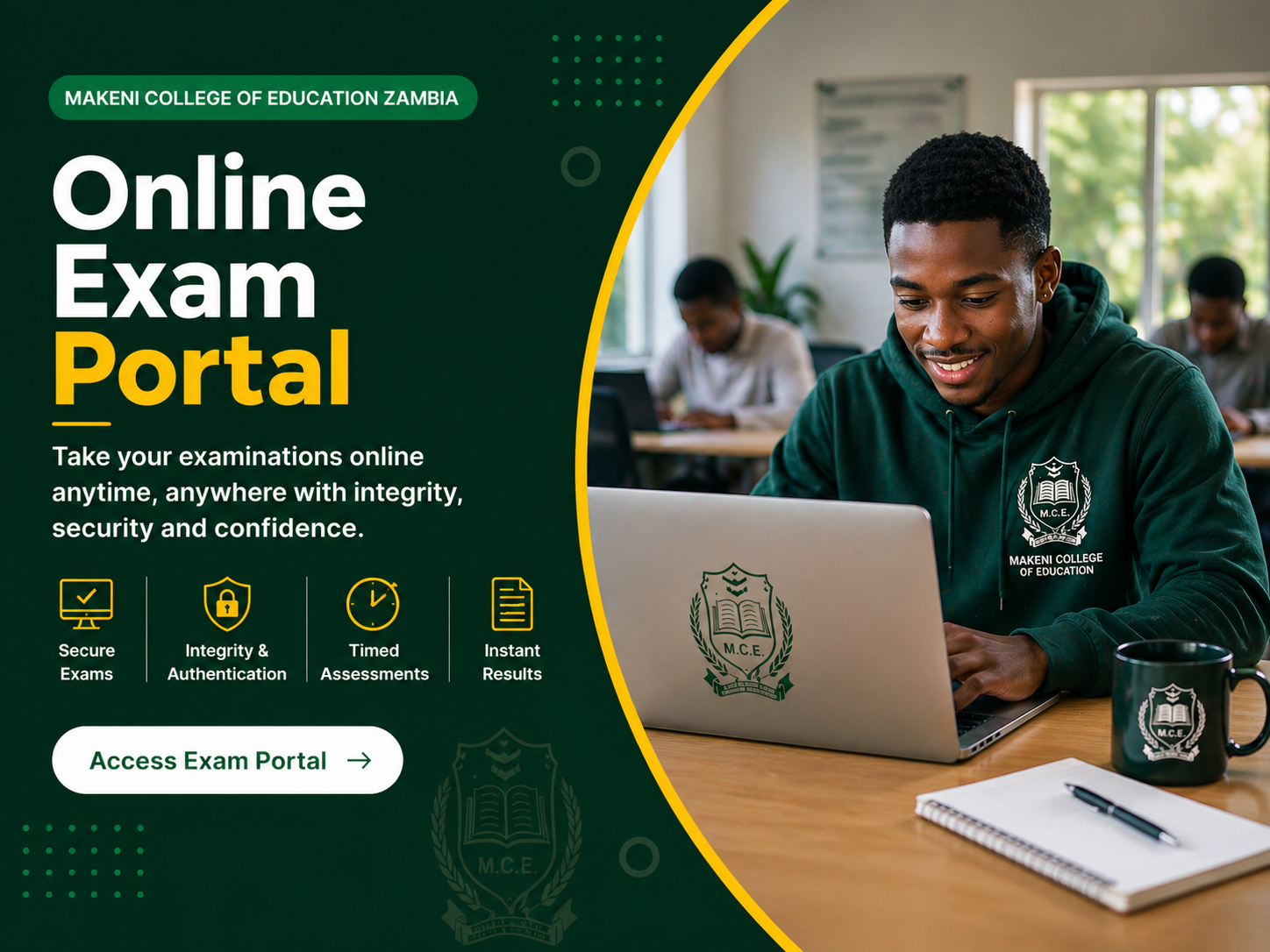 Online Exam Portal welcome art