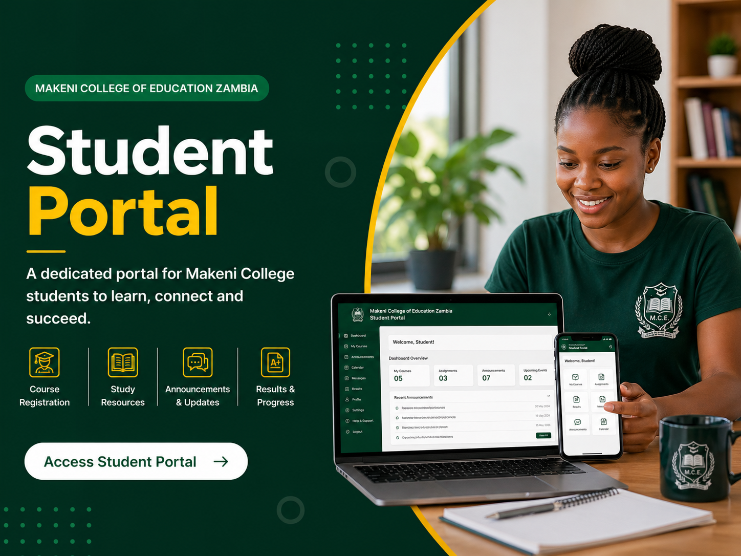 Student Portal welcome art